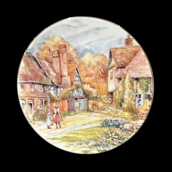Vintage Royal Grafton Collector Plate Rural Cottages Plate no. 4, Tudor Cottage, - Picture 1 of 2